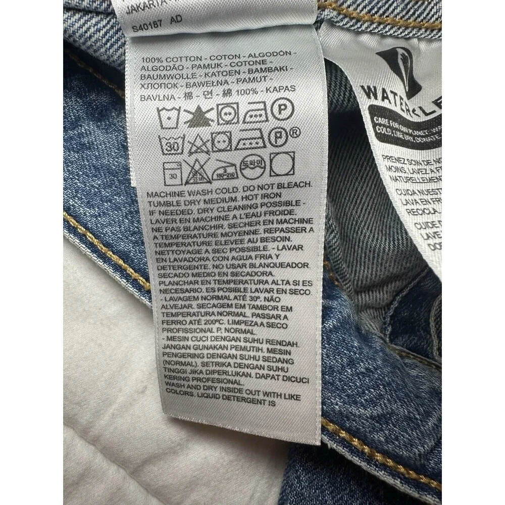 Levi's Original Puff Sleeve Jean Denim‎ Jacket Pockets Women's SMALL